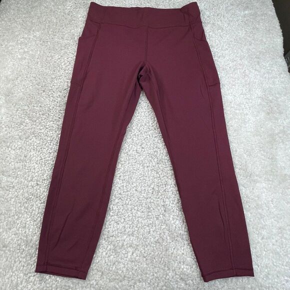 Lululemon Invigorate Hi Rise Crop Legging Red Merlot - Picture 2 of 11